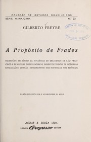 Cover of: A propósito de frades