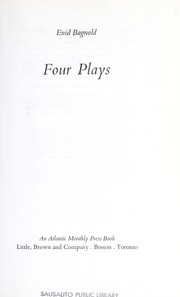 Cover of: Four plays.