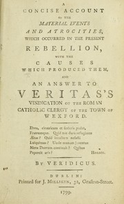 Cover of: A concise account of the material events and atrocities, which occurred in the present rebellion by Richard Musgrave