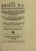 Cover of: Most briefe tables to knovve redily hovve manye ranckes of footemen armed with corslettes as vnarmed go to the making of a iust battayle, from an hundred vnto twentye thousande