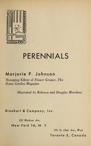 Cover of: Perennials; by 