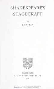 Cover of: Shakespeare's stagecraft by J. L. Styan