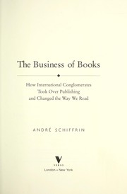 Cover of: The business of books by André Schiffrin