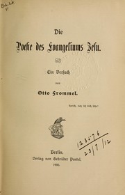 Cover of: Die Poesie des Evangeliums Jesu