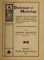 Cover of: A dictionary of mythology