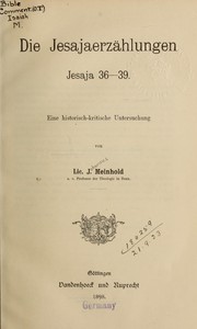 Cover of: Die Jesajaerzählungen, Jesaja 36-39: eine historisch-kritische Untersuchung
