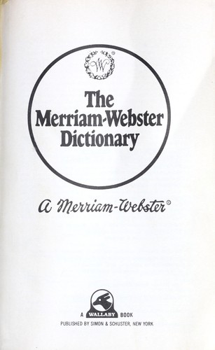 Merriam webster dictionary