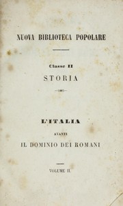 Cover of: L'Italia avanti il dominio dei romani