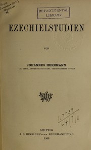 Cover of: Ezechielstudien by Johannes Herrmann