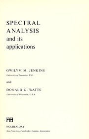 Cover of: Spectral analysis and its applications by Gwilym M. Jenkins