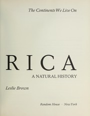 Cover of: Africa, a natural history.