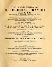 Annae Comnenae supplementa historiam ecclesiasticam Graecorum seculi XI et XII spectantia by Gottlieb Lukas Friedrich (Theophilus) Tafel