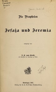Cover of: Die Propheten Jesaja und Jeremia, ausgelegt