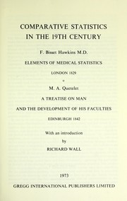 Cover of: Comparative statistics in the 19th century