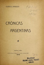 Cover of: Cro nicas argentinas by Ghiraldo, Alberto