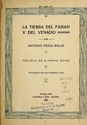 Cover of: La tierra del faisa n y del venado