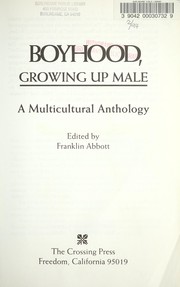 Cover of: Boyhood, Growing Up Male: A Multicultural Anthology