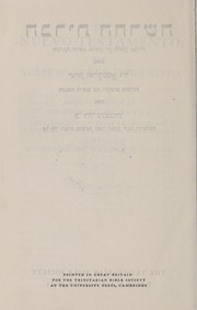 Cover of: The New Testament in Hebrew and Spanish by Casiodoro de Reina