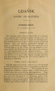 Cover of: Gdask and East Prussia