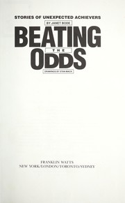 Cover of: Beating the odds: stories of unexpected achievers