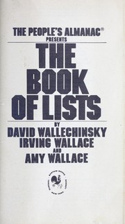 Cover of: The Book Of Lists by Walllechinsky & Wallace