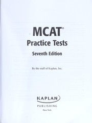 Cover of: MCAT Practice Tests, 7th ed by Kaplan Publishing