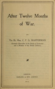 Cover of: After twelve months of war.