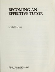 Cover of: Becoming an effective tutor