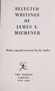 Cover of: Selected writings by James A. Michener