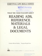Cover of: Reading Ads, Legal Documents & Reference Materials by Carolyn M. Starkey, Norgina Wright Penn