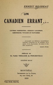 Cover of: Un Canadien errant: lettres parisiennes, croquis canadiens, chroniques, voyages et fantaisies