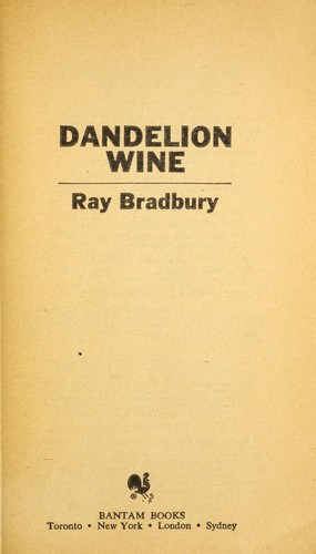 dandelion wine book