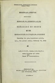 Cover of: Building an exposition: report of the activities of the Division of works of the Panama-Pacific International Exposition ...