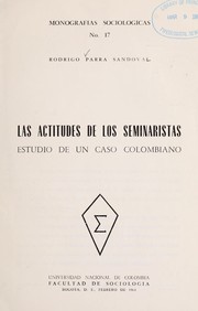 Cover of: Las actitudes de los seminaristas by Rodrigo Parra Sandoval