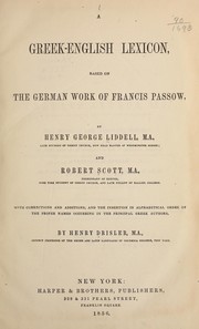 Cover of: A Greek-English lexicon by Henry George Liddell