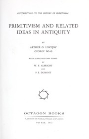 Cover of: Primitivism and related ideas in antiquity