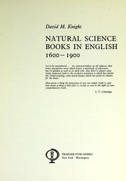 Cover of: Natural science books in English, 1600-1900