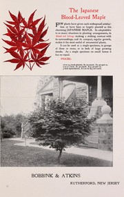 Cover of: The Japanese blood-leaved maple