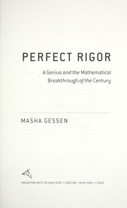 Perfect rigor by Masha Gessen