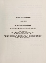 Rural development and the developing countries by Iraj Poostchi