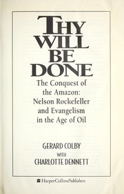Thy will be done by Gerard Colby