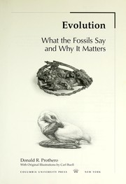 Cover of: Evolution : what the fossils say and why it matters