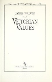 Cover of: Victorian values by James Walvin