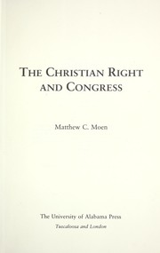 Cover of: The Christian Right and Congress