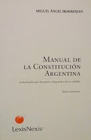 Cover of: Manual de la constitución argentina by 