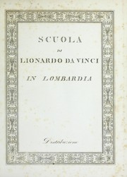 Cover of: Scuola di Lionardo da Vinci in Lombardia by Ignazio Fumagalli