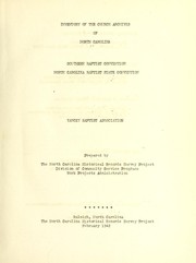 Cover of: Inventory of the church archives of North Carolina. Southern Baptist Convention, North Carolina Baptist State Convention, Yancey Baptist Association by Historical Records Survey of North Carolina