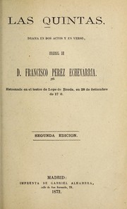 Cover of: Las quintas: drama en dos actos y en verso