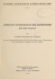 Cover of: Aspectos sociológicos del espiritismo en São Paulo. by Cândido Procópio Ferreira de Camargo