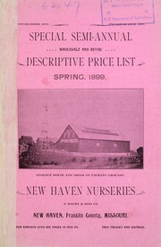 Cover of: Special semi-annual wholesale and retail price list for spring, 1899 by New Haven Nurseries